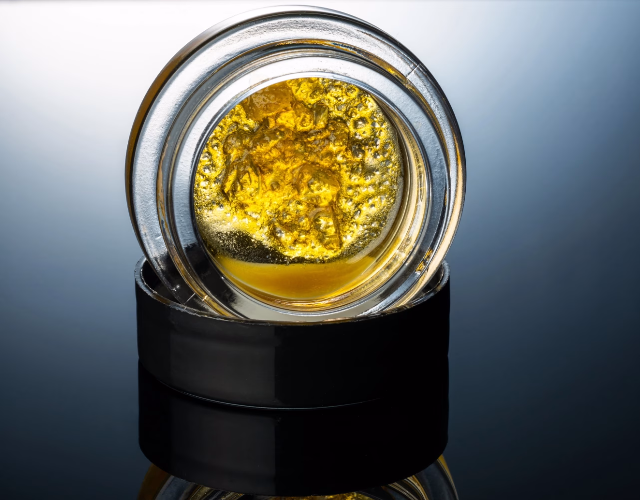 Detailed image showcasing texture and quality of cannabis extract concentrate