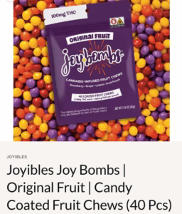 Joyibles joy bombs | original fruit | candy coated fruit chews 
