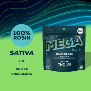 Baja Blaze Mega Pearls - Live Rosin Infused - 100mg 40 FIRE & OAK | FIRE & OAK